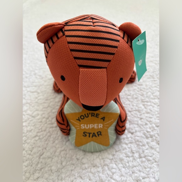 Pillowfort Plush Milestone You're A Super Star Tiger Pillow NWT - Picture 2 of 10